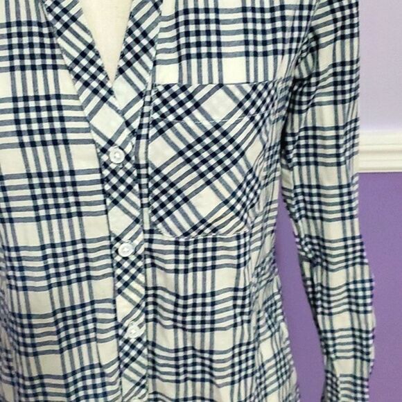 Soft Joie Revolvr Cydnee Blue Plaid Button Down Shirt Rodeo Festival - Picture 4 of 13